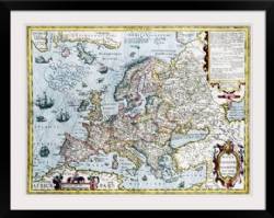 17th century map of Europe