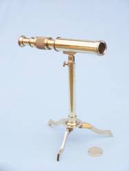 Brass Telescope on Stand 17"