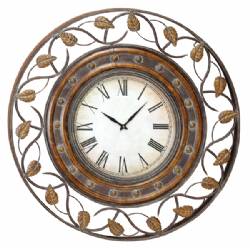 French Quarter Metal Art Decor Wall Clock