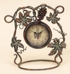 Wine Metal Table Desk Clock