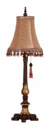 Tall Sleek Espresso Table Lamp 33" With Shade.