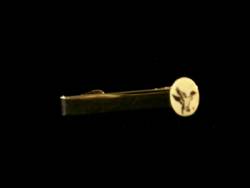 Scrimshaw Fossile Ivory Tie Clip