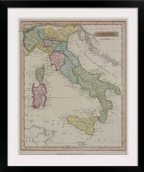 Antique map of Italy and surrounding islands