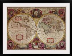 A New Land and Water Map of the Entire Earth 1630