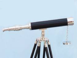 Chrome and Black Harbor Master Telescope 42"