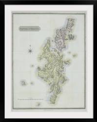 Antique map of Shetland Islands