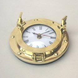Brass Porthole Clock