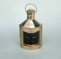 Starboard (green) Ship Lantern with Oil Lamp Copper