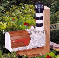 Wooden Lighthouse Mailbox Bodie Island