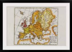 Antique map of Europe and Asia