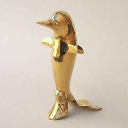 Brass Dolphin Statue