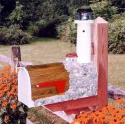 Wooden Lighthouse Mailbox Boston Habor
