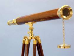 Brass and Wood Harbor Master Telescope 60"