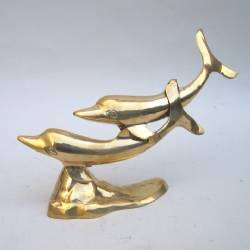 Solid Brass Double Dolphin