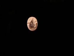 Scrimshaw Fossil Ivory Tie Tack