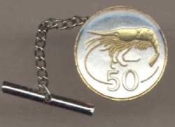 Iceland 50 aurar Shrimp Tie Tack