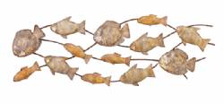 Fish Dance Nautical Metal Wall Art Decor Sculpture 42"