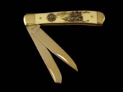 Two Blade Scrimshaw Knife