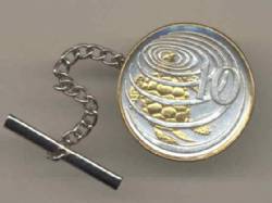 Cayman Is. 10 cent Turtle Tie Tack