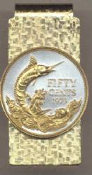 Bahamas 50 cent Blue Marlin Money Clip