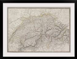 Antique map of Switzerland