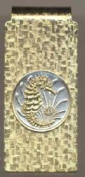 Singapore 10 cent Seahorse Money Clip