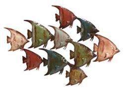 Coastal Fish Metal Wall Nautical Decor Sculpture