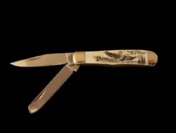 Scrimshaw 2 blade knife