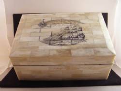 Scrimshaw Bone Box