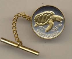 Cape Verde 1 escudos Sea Turtle Tie Tack