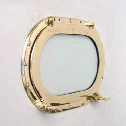 Brass Porthole Oblong With Glass