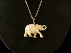 Carved Fossil Ivory Necklace