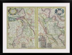 Pair of antique maps of region in eastern Europe