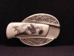 Belt Buckle With Slideout Knife