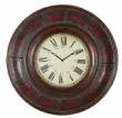 Oxford Burgundy Round Roman Wood Wall Decor Clock