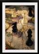 Chess pieces on old world map