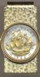 British 1/2 penny Sailing ship Money Clip