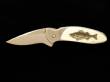 Small Scrimshaw Knife With Antler Bone Handle