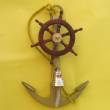 Aluminum Anchor With Ship Wheel, Bell