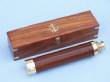 Admiral's Brass and Wood Spy Glass With Rosewood Box 25"
