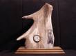Antler Desk Clock With Scrimshaw